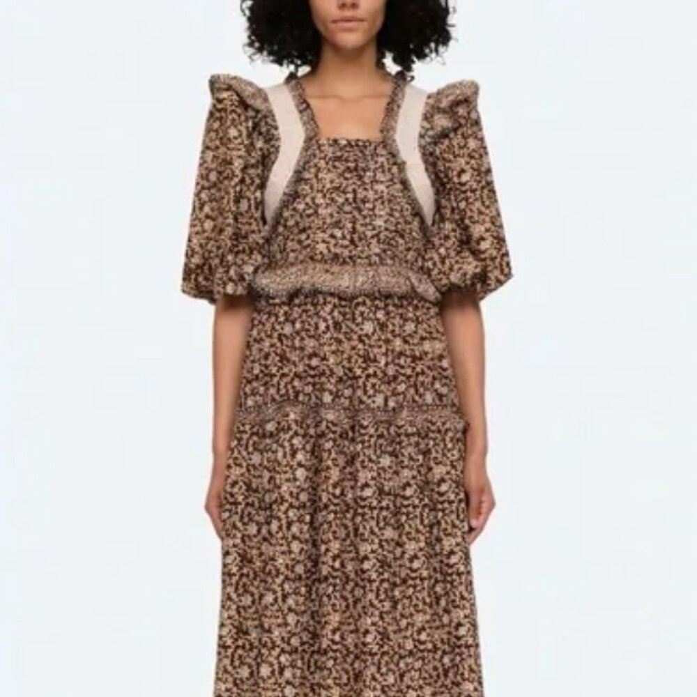 NWT SEA Irina Dress Beautiful Lace Pleating Size Small $425!